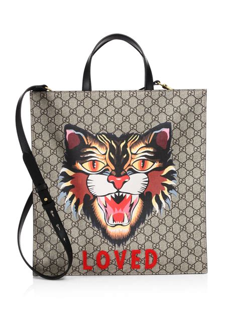 gucci cat head ring|gucci tote with cat.